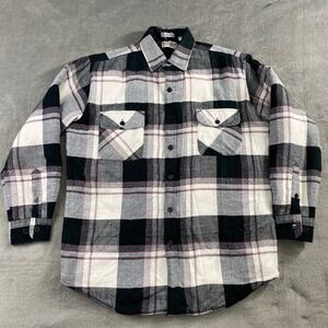 Westchester Classics Plaid‎ Quilted Lined Flannel Shirt Jacket Mens M Shacket